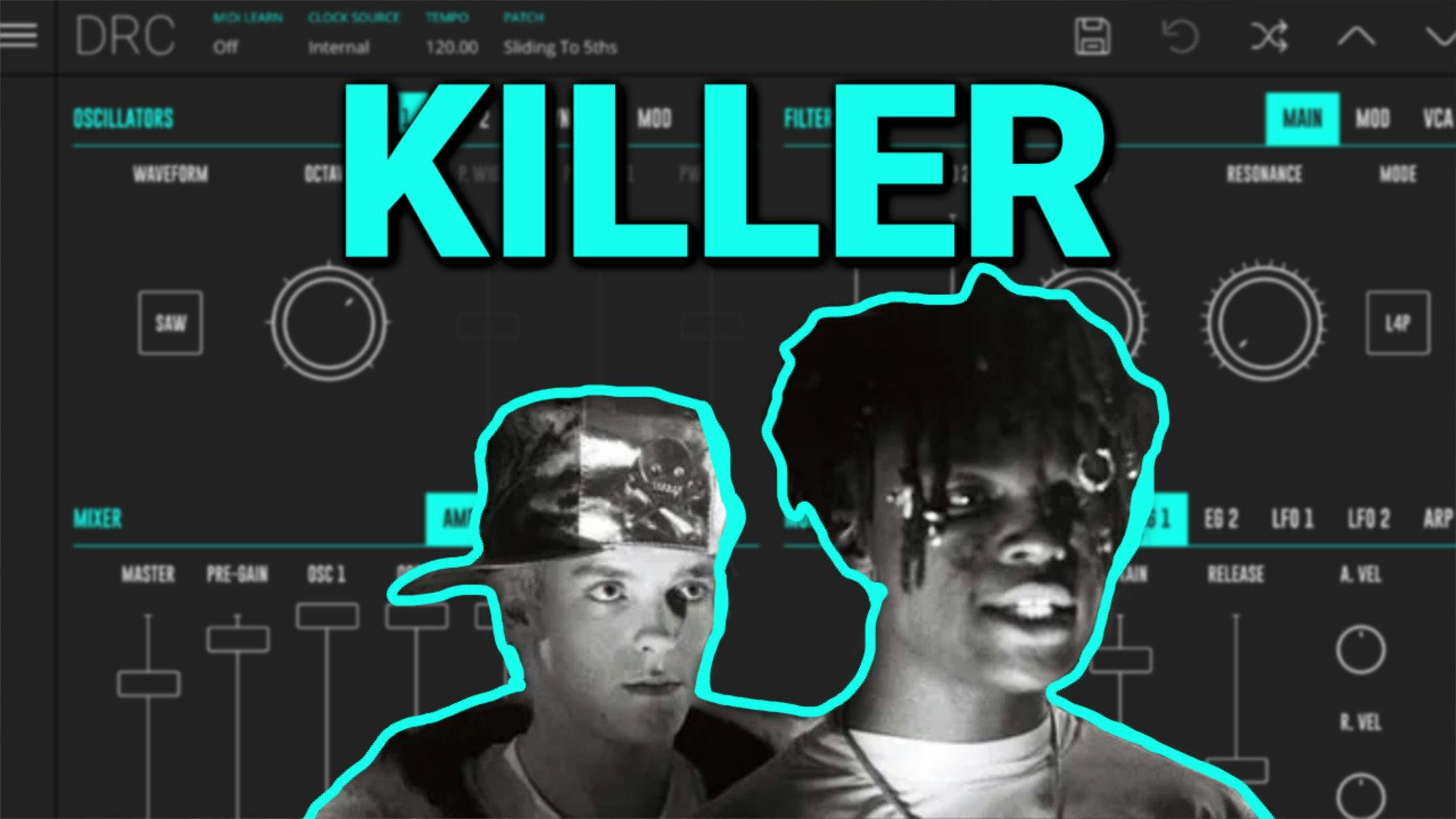 How to make the sounds from Adamski feat Seal 'Killer' with DRC